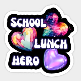 Groovy Lunch Day Hero School Squad Sticker